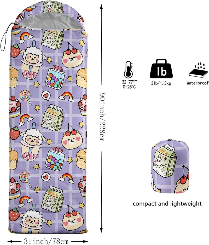 QOOMO Camping Sleeping Bags,3 Season Warm & Cool Weather,Lightweight,Waterproof Sleeping Bags for Adults & Kids,Traveling,and Outdoors,Camping Gear Equipment - Image 2